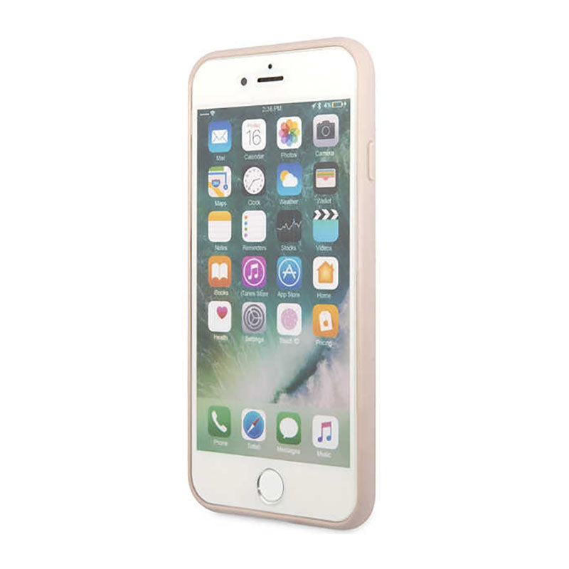 Guess 4G Bottom Stripe Collection – dėklas, skirtas iPhone SE (2022/2020) / 8 / 7 (rožinis)
