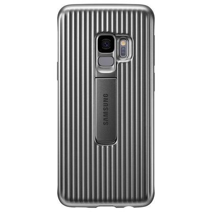 „Samsung Protective Standing Cover“ – dėklas, skirtas „Samsung Galaxy S9“ su atramėle (sidabrinis)