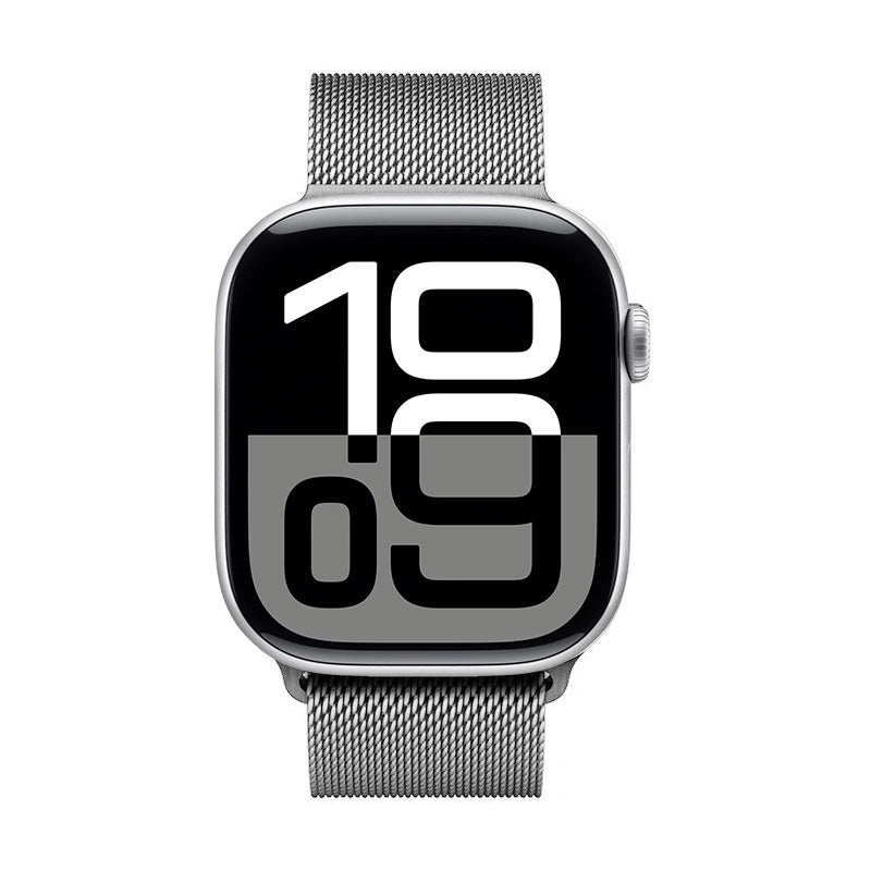 "Crong Milano Steel" - Nerūdijančio plieno dirželis "Apple Watch" 38/40/41/42 mm (sidabrinis)