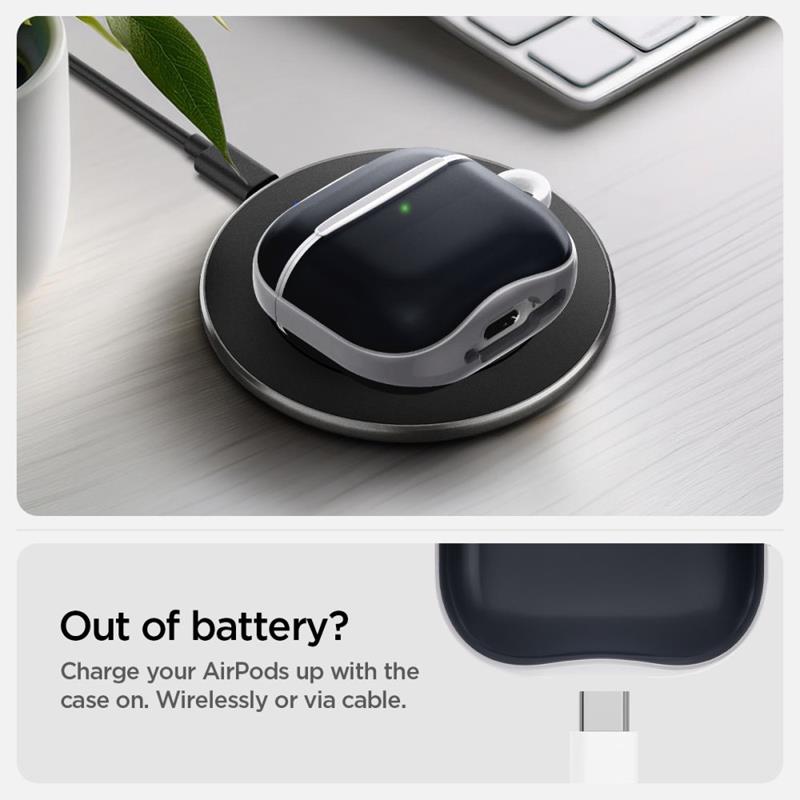 Spigen Classic C1 – dėklas, skirtas Apple AirPods 4 (grafito spalvos)