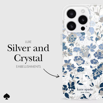Kate Spade New York Protective Gems MagSafe – Dėklas iPhone 16 Pro (Flowerbed Blue)