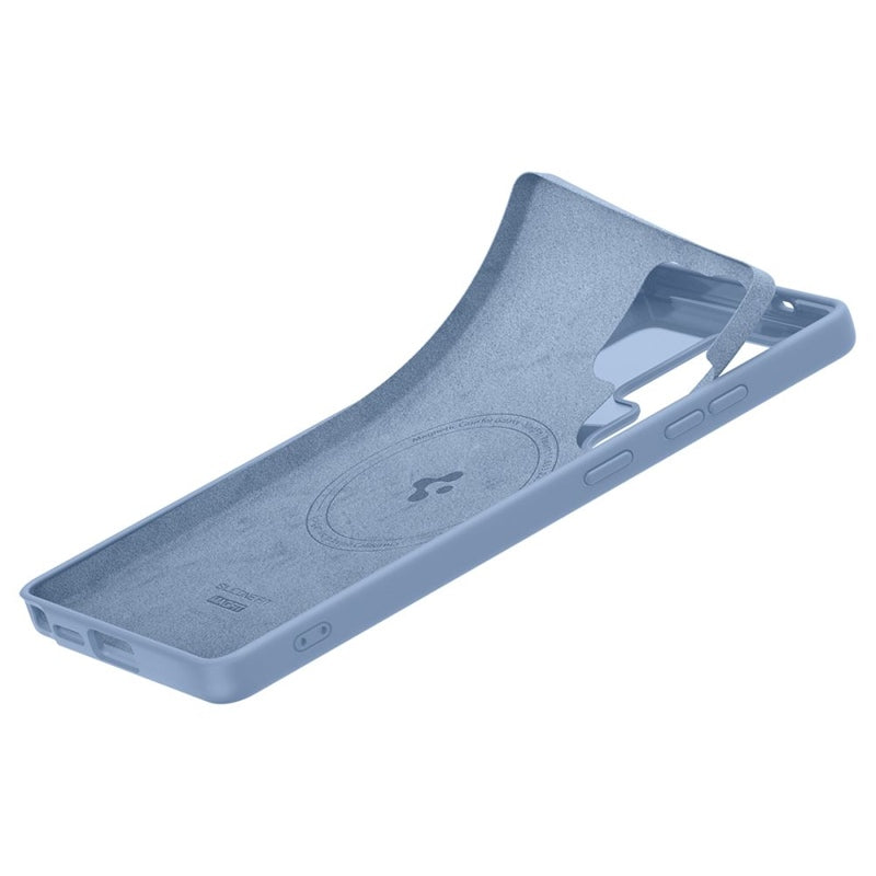 Spigen Silicone Fit Mag MagSafe – dėklas, skirtas „Samsung Galaxy S25 Ultra“ (safyro mėlynos spalvos)