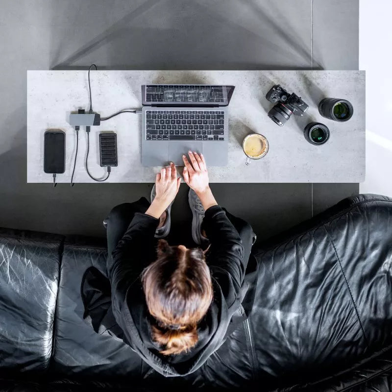 Green Cell - Dokavimo stotelė HUB USB-C HDMI 4K DEX SD ir MicroSD kortelių skaitytuvas USB 3.1