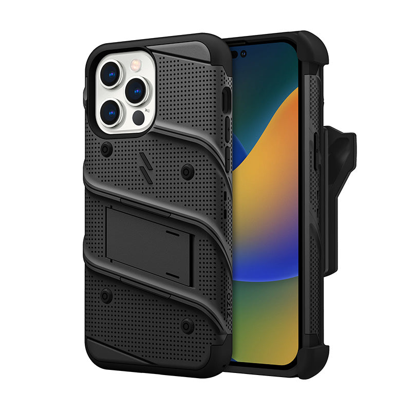 ZIZO BOLT serija – dėklas, skirtas „iPhone 14 Pro Max“ (juodas)