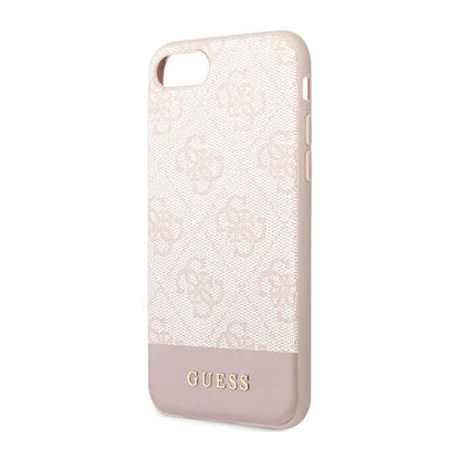 Guess 4G Bottom Stripe Collection – dėklas, skirtas iPhone SE (2022/2020) / 8 / 7 (rožinis)