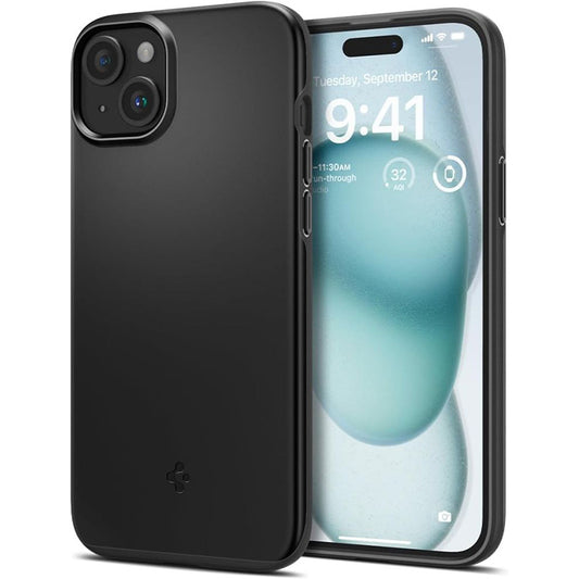Spigen Thin Fit – dėklas, skirtas iPhone 15 (juodas)