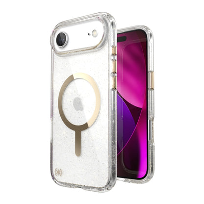 Speck Presidio Lux MagSafe – Dėklas iPhone Air (Blizgučiai / Aukso metalo)