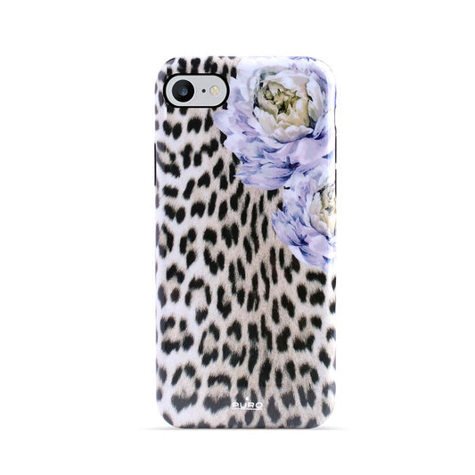 PURO Glam Sweet Leopard – Dėklas iPhone SE 2020 / 8 / 7 / 6s (Leo Peonies)