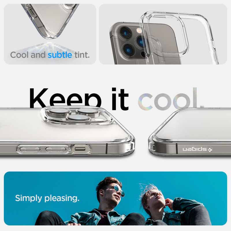 Spigen Ultra Hybrid Matte – dėklas, skirtas iPhone 14 Pro (matinis, skaidrus)