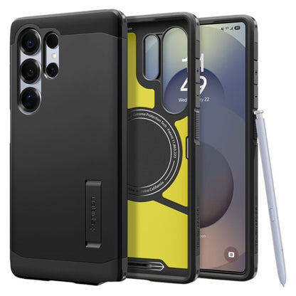 Spigen Tough Armor MagSafe – dėklas, skirtas „Samsung Galaxy S25 Ultra“ (juodas)