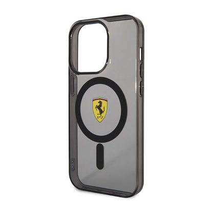 Ferrari Translucent MagSafe – dėklas, skirtas iPhone 14 Pro (juodas)