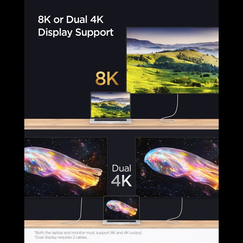 Spigen EB24012CC Essential - USB-C į USB-C PD Kabelis 240W 1.2m (Baltas)