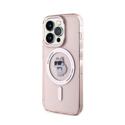 Karl Lagerfeld IML Choupette MagSafe – dėklas iPhone 14 Pro (rožinis)