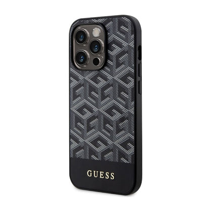 Guess GCube Stripes MagSafe – dėklas iPhone 14 Pro (juodas)