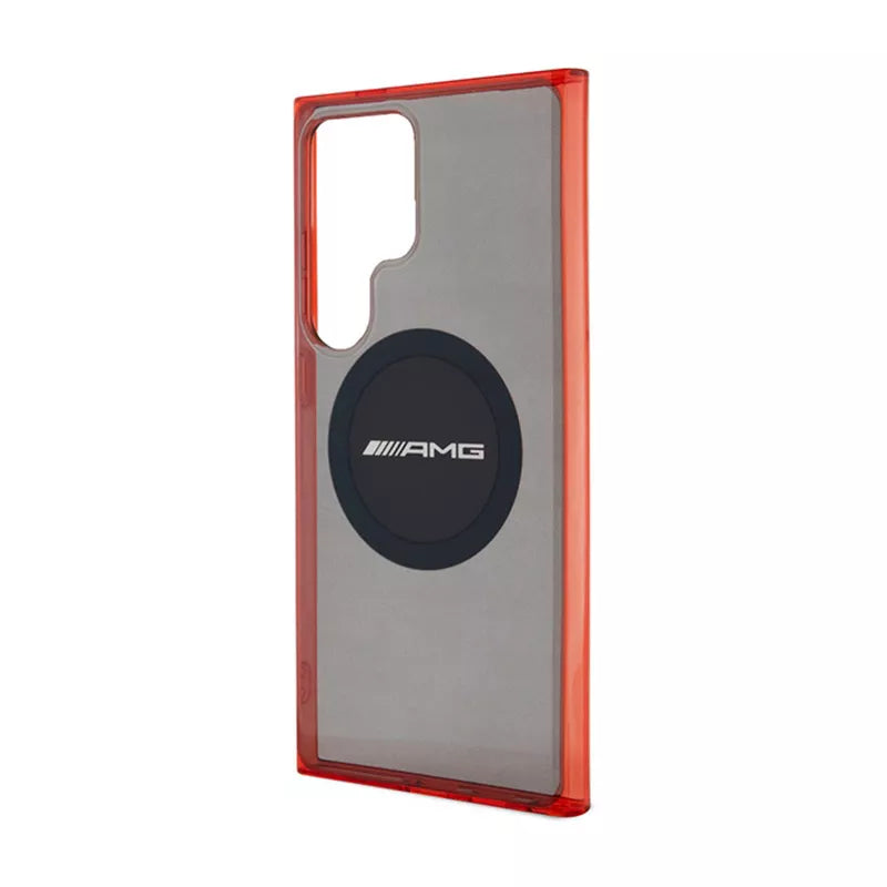 AMG skaidrus dviejų spalvų MagSafe – dėklas, skirtas Samsung Galaxy S24 Ultra (juodas)