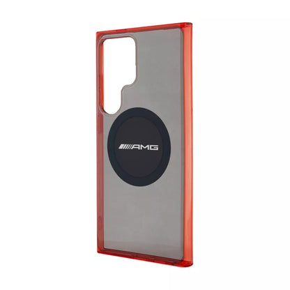 AMG skaidrus dviejų spalvų MagSafe – dėklas, skirtas Samsung Galaxy S24 Ultra (juodas)