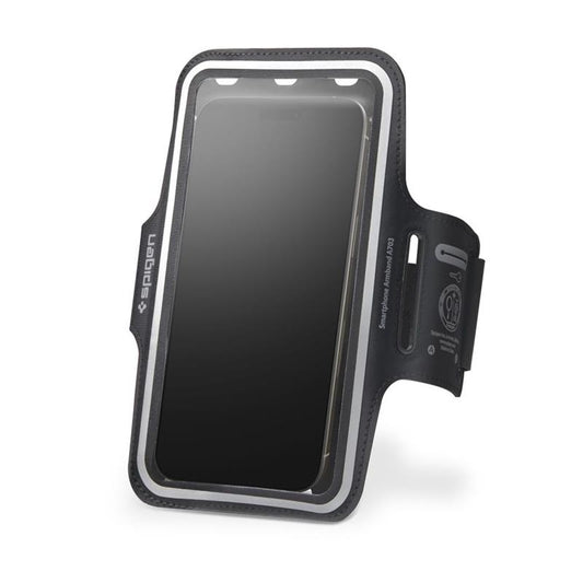 Spigen A703 Dynamic Shield Armband - dėklas / sportinis peties dirželis išmaniajam telefonui iki 6,9 colio (juodas)