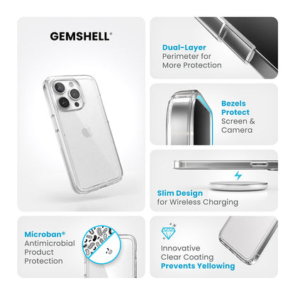 Speck Gemshell – Dėklas iPhone 15 Pro (Skaidrus)