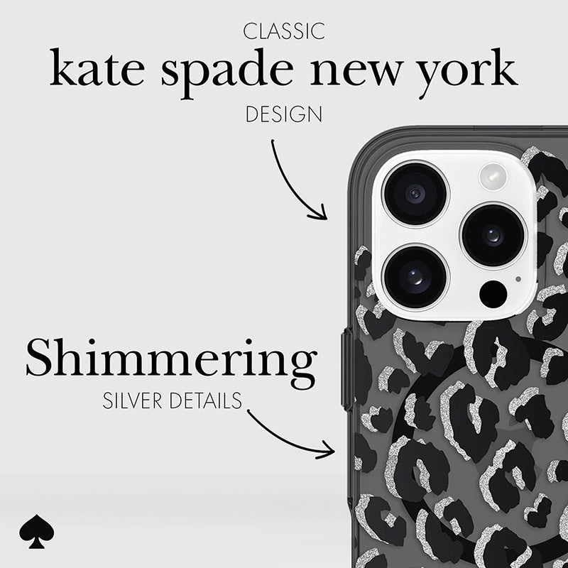 Kate Spade New York Protective MagSafe – dėklas iPhone 16 Pro (City Leopard)