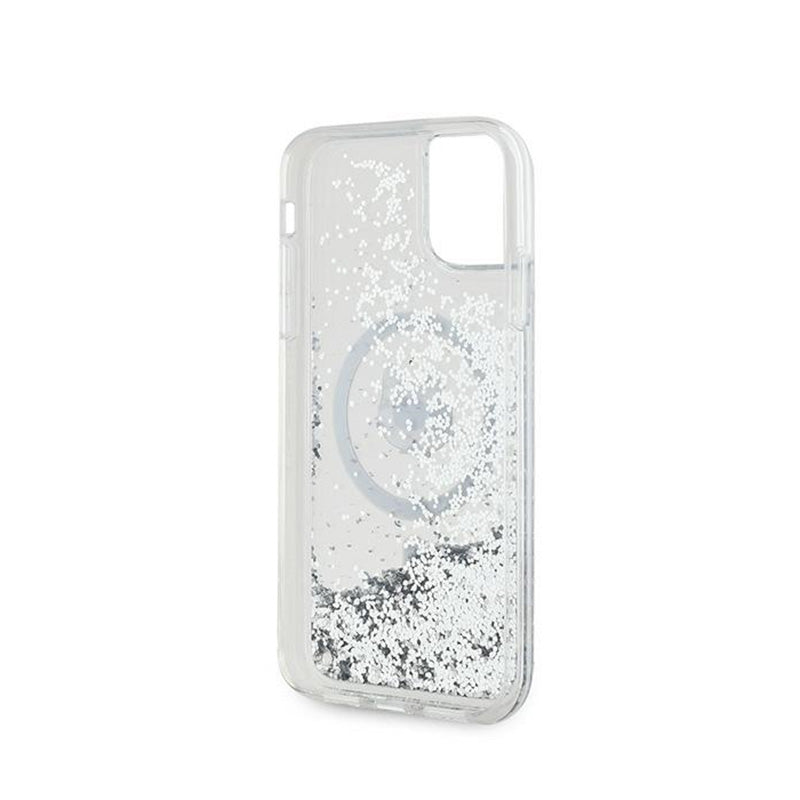 Karl Lagerfeld Liquid Glitter Choupette Head MagSafe – iPhone 11 dėklas (skaidrus)