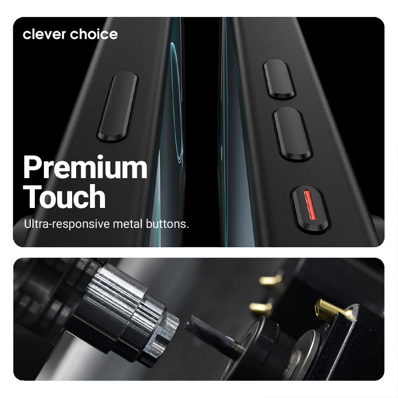 Crong Hybrid Frost MAG dėklas - MagSafe iPhone 17 dėklas (juodas)