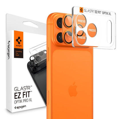 Spigen Optik Pro XL Glas.TR EZ Fit - Kameros objektyvo apsauga iPhone 17 Pro Max (Oranžinė)