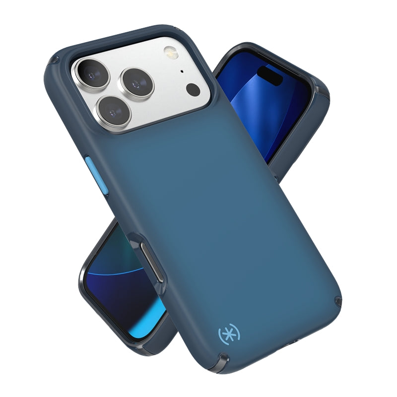 Speck Presidio Lux MagSafe – dėklas iPhone 17 Pro (Deep Sea Fade / Black / Spell Blue)