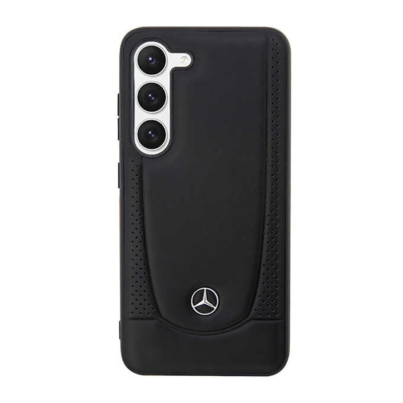 Mercedes Leather Urban Line – dėklas, skirtas Samsung Galaxy S23 (juodas)
