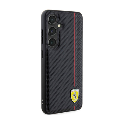 Ferrari Anglies rašto linija – Dėklas skirtas Samsung Galaxy S24+ (juodas)