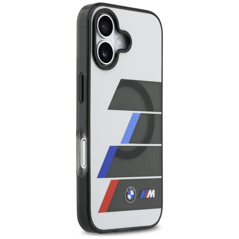 BMW M IML Metal Mygtukai Trispalvės Linijos MagSafe - Dėklas iPhone 17 (antracitas)