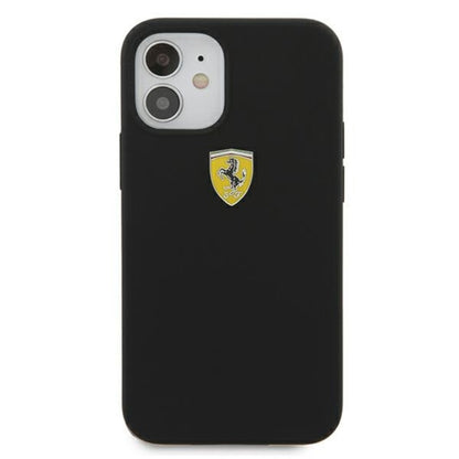 Ferrari On Track Silicone – dėklas iPhone 12 mini (juodas)