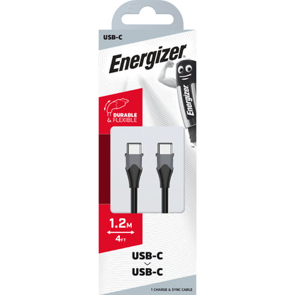 Energizer Classic – USB-C–USB-C jungiamasis kabelis 1,2 m (juodas)