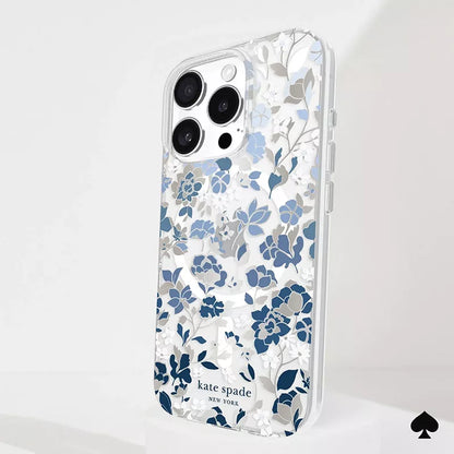 Kate Spade New York Protective Gems MagSafe – Dėklas iPhone 16 Pro (Flowerbed Blue)