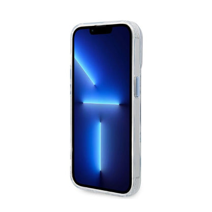 Guess Metal Outline MagSafe – dėklas, skirtas iPhone 14 Pro (permatomas)