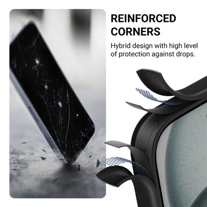 Crong Hybrid Frost MAG dėklas - iPhone 17e / 16e MagSafe dėklas (juodas)