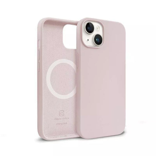 "Crong Color Cover" magnetinis dėklas "iPhone 14 / 13" (smėlio rausvos spalvos)