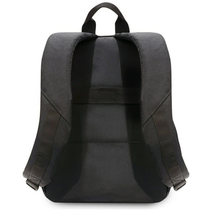 BMW anglies pluošto kišenės ir metalinis logotipas – 16 colių nešiojamojo kompiuterio kuprinė (juoda)