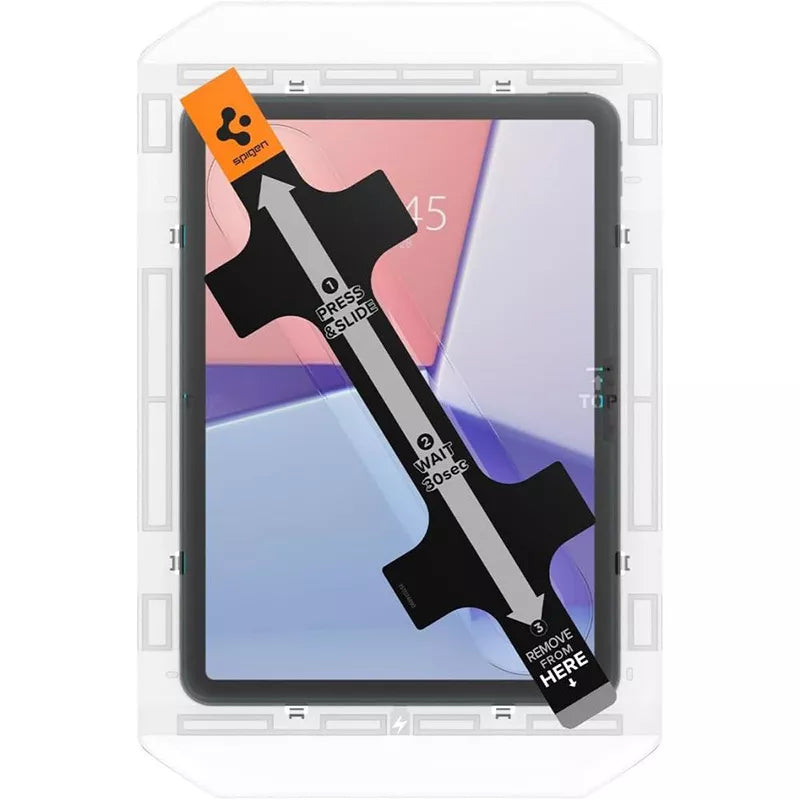 Spigen GLAS.TR EZ FIT – grūdintas stiklas, skirtas iPad Air 11" (M3 (2025) / M2 (2024)) (skaidrus)