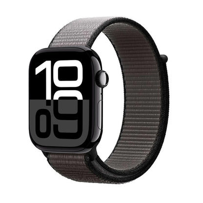 Crong Nylon - sportinė apyrankė, skirta „Apple Watch“ 44/45/46/49 mm (naktinė pilka)