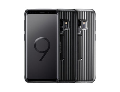 „Samsung Protective Standing Cover“ – dėklas, skirtas „Samsung Galaxy S9“ su atramėle (sidabrinis)