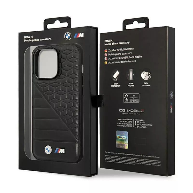 BMW Bi Pattern – dėklas, skirtas iPhone 14 Pro Max (juodas)
