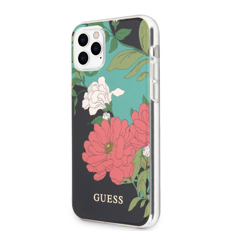 Guess gėlių dėklas N1 – dėklas, skirtas iPhone 11 Pro Max (juodas)