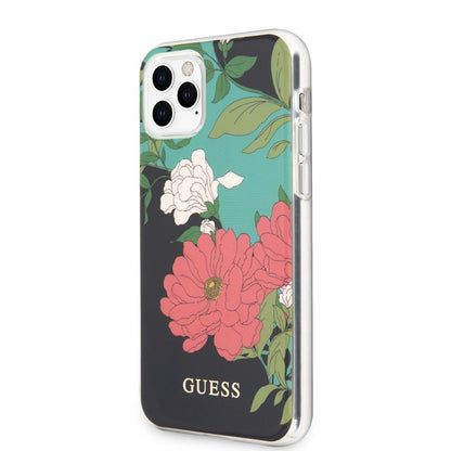 Guess gėlių dėklas N1 – dėklas, skirtas iPhone 11 Pro Max (juodas)
