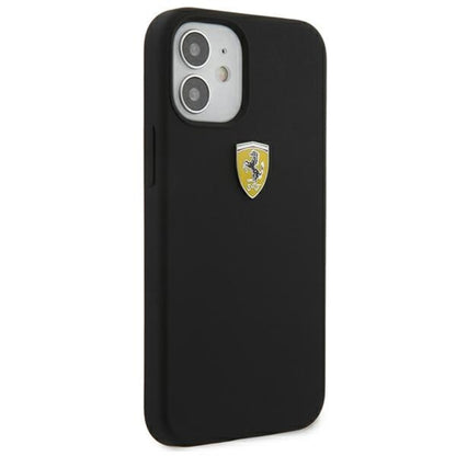 Ferrari On Track Silicone – dėklas iPhone 12 mini (juodas)