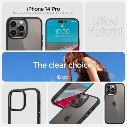 "Spigen Ultra Hybrid" - "iPhone 14 Pro" dėklas (juodas)