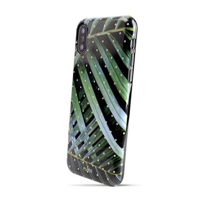 PURO Glam Tropical Leaves - dėklas, skirtas iPhone Xs / X (Brilliant Leaves)
