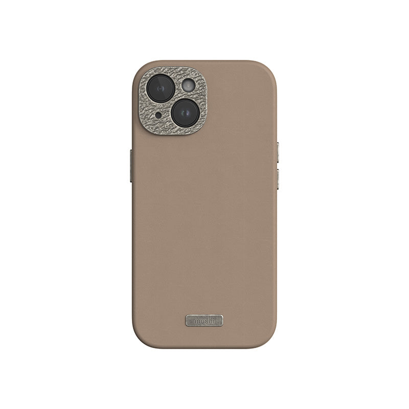 Moshi Napa MagSafe - odinis dėklas, skirtas „iPhone 15“ („Woodsmoke Brown“)