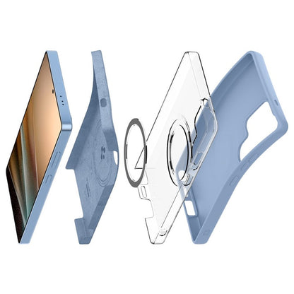 Spigen Silicone Fit Mag MagSafe – dėklas, skirtas „Samsung Galaxy S25 Ultra“ (safyro mėlynos spalvos)