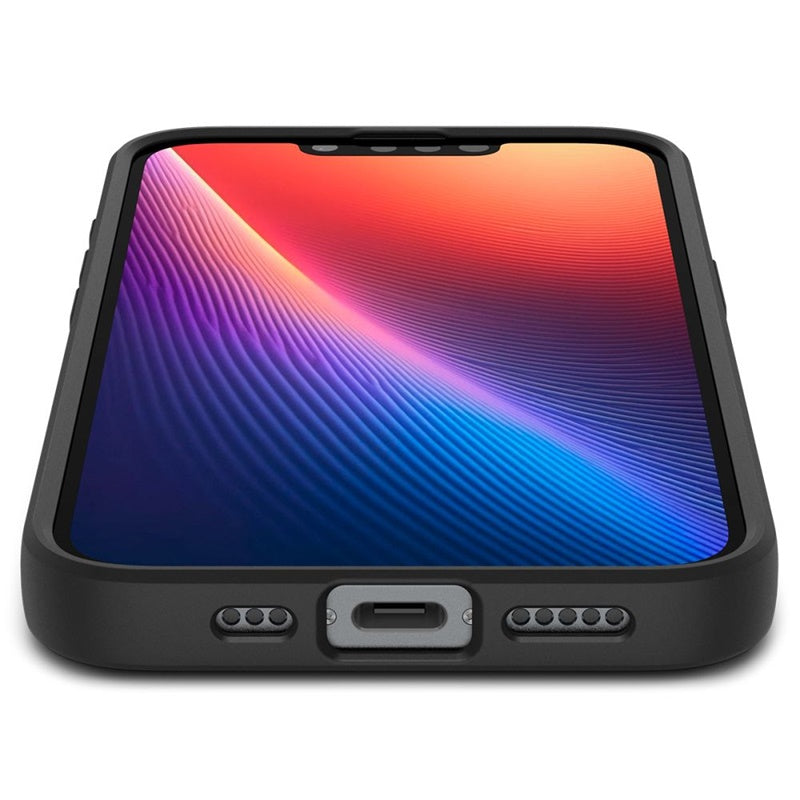 Spigen Liquid Air dėklas iPhone 17e / 16e (Matinis juodas)