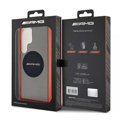 AMG skaidrus dviejų spalvų MagSafe – dėklas, skirtas Samsung Galaxy S24 Ultra (juodas)